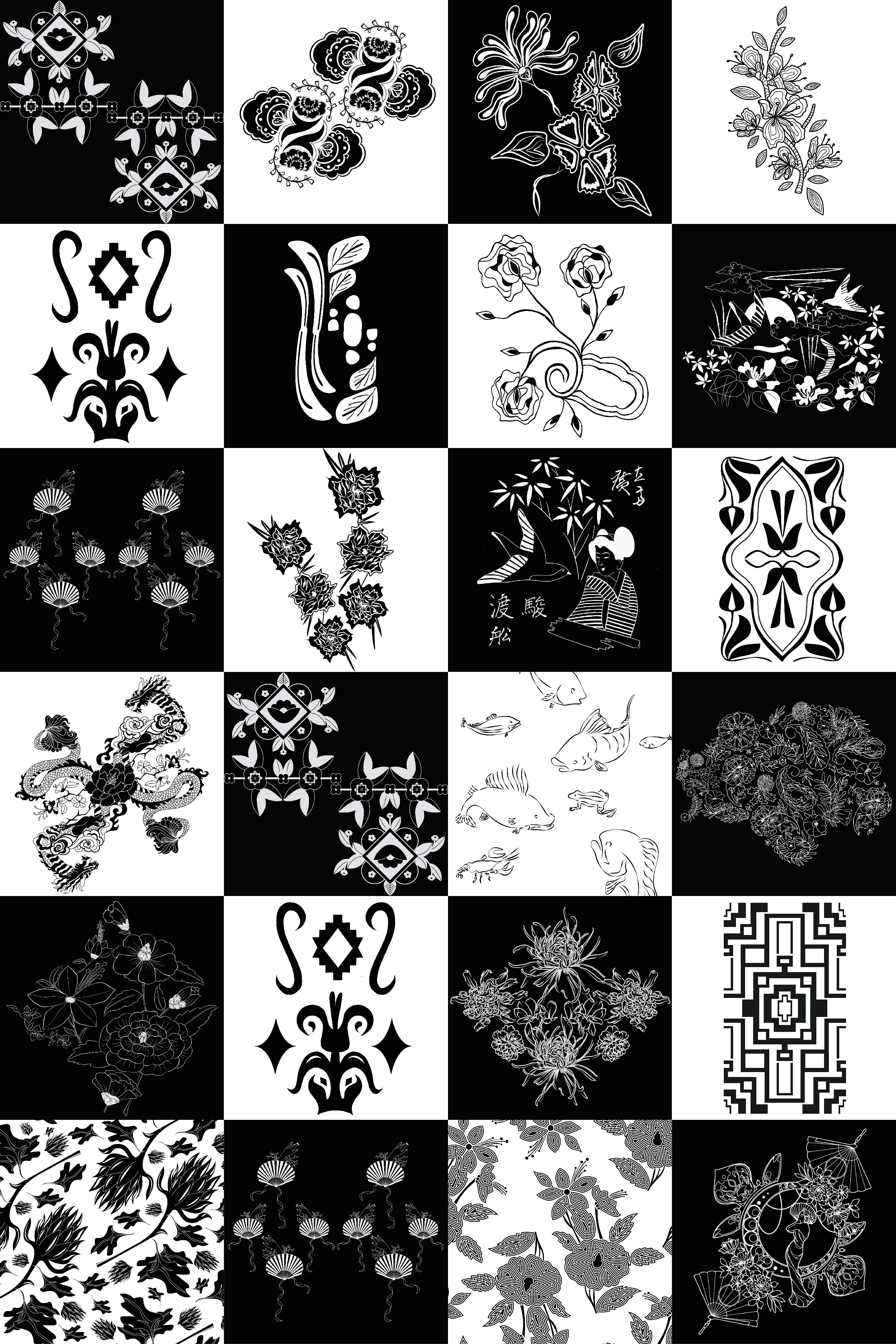 Collage de todos los patrones 