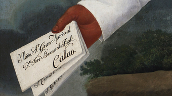 Detalle obra retrato José Olaya Campo para escribir el pie de foto.