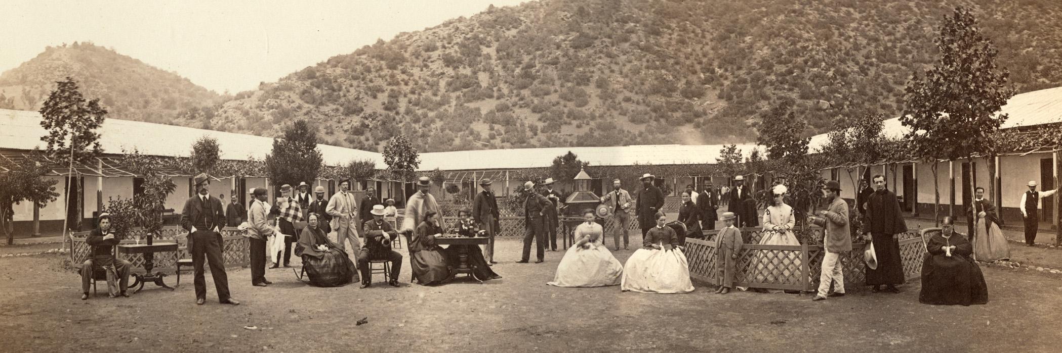 Retrato de los huéspedes del Hotel de los Baños de Cauquenes ca. 1865