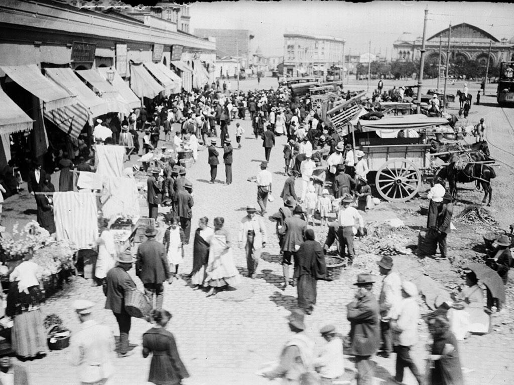 Mercado Central de Santiago, hacia 1915