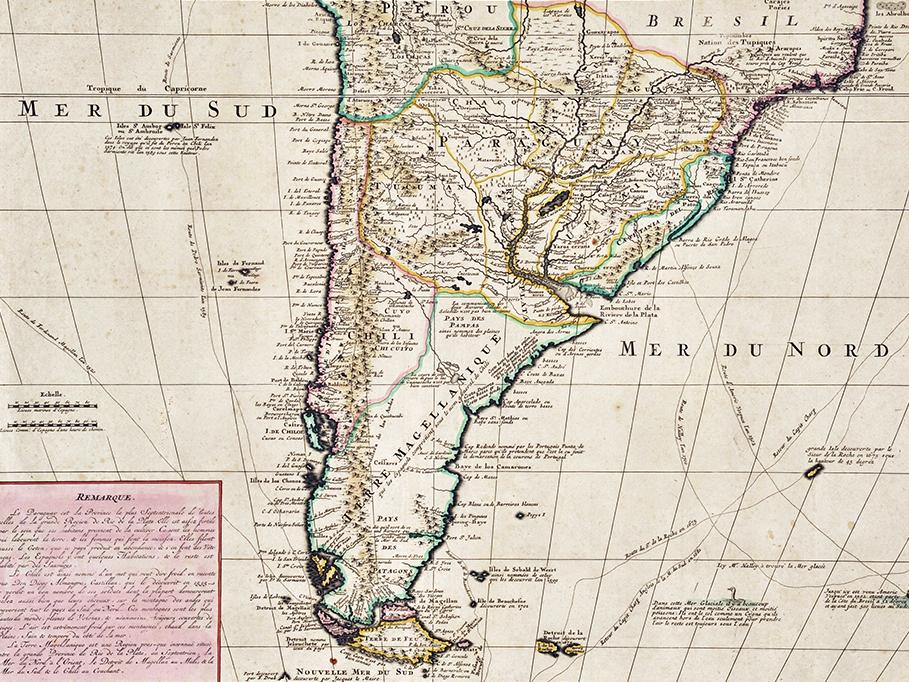 Carte du Paraguai, du Chili, du Detroit de Magellan