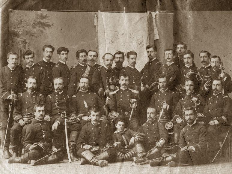 Comandantes y oficiales del batallón Lontué