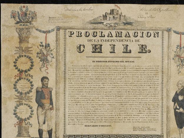 Maqueta de la proclamación de la Independencia de Chile