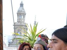 Iza de bandera mapuche