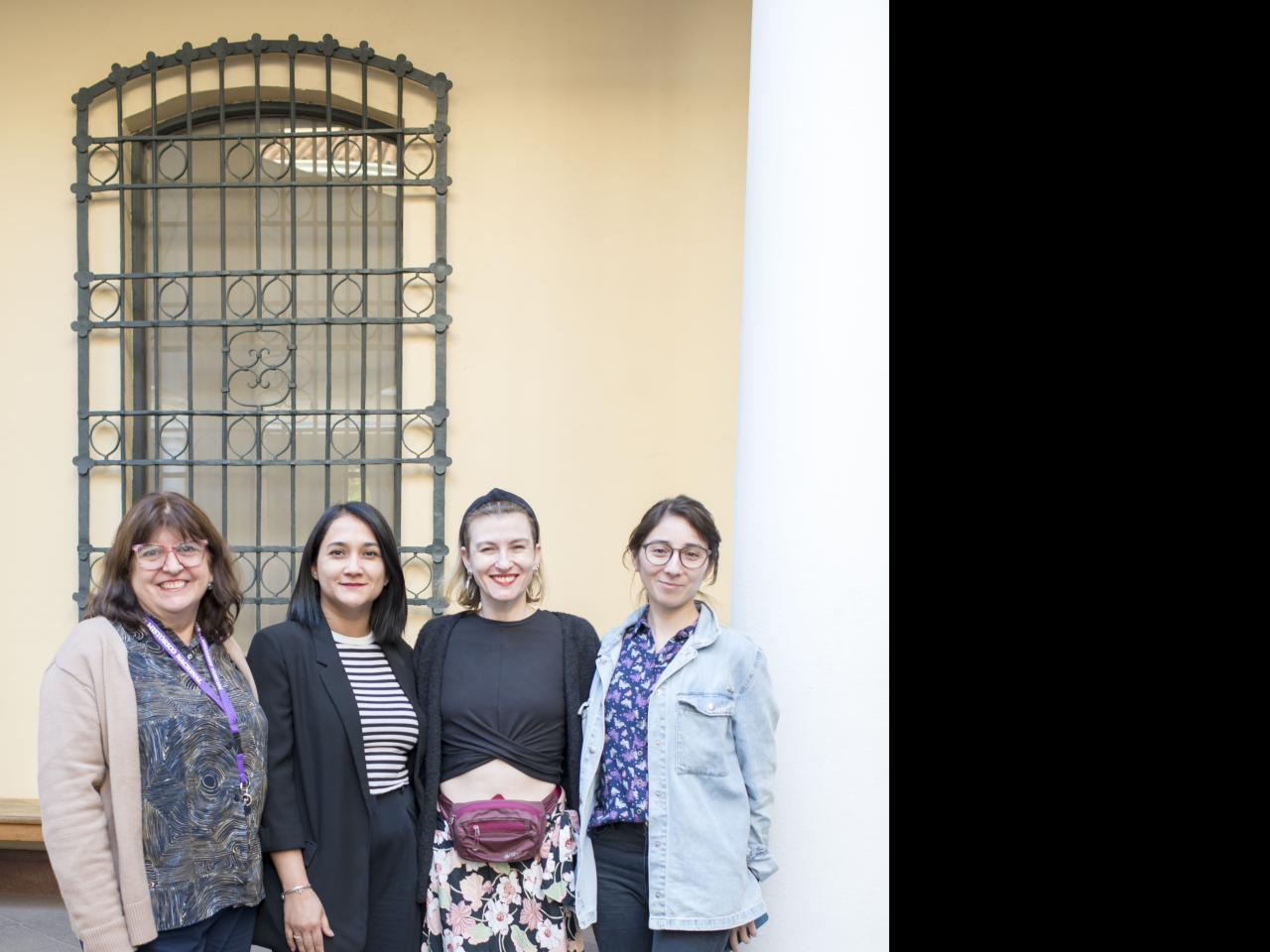Marcela Torres, Natalie Aros, Grace Standen y Alejandra Carvajal