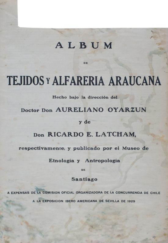 Álbum de tejidos y alfarería araucana