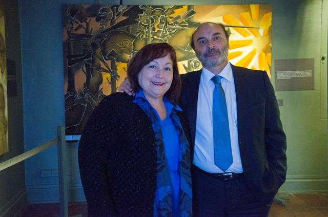 Isabel Alvarado, Jefa de Exhibiciones del Museo Histórico Nacional junto a Ángel Cabeza, Director Dibam
