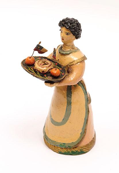 Mujer con bandeja, arcilla perfumada Mujer con bandeja, arcilla perfumada