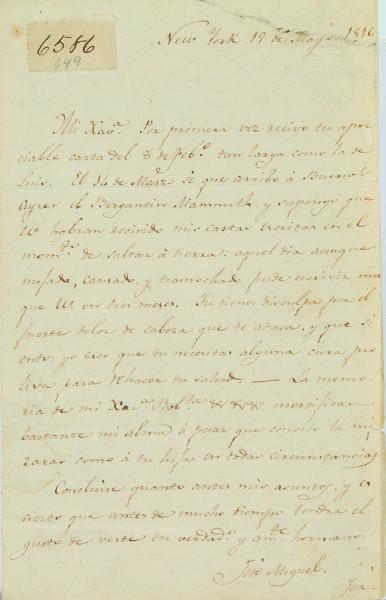 Carta de José Miguel Carrera Carta de José Miguel Carrera