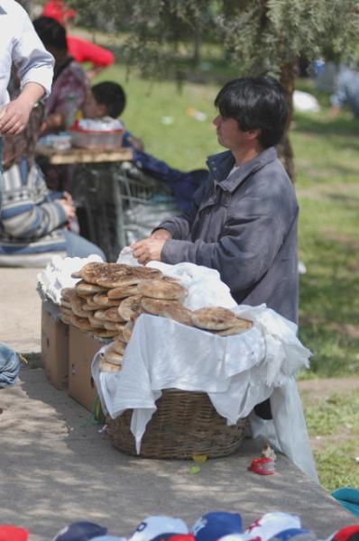 Vendedor de pan amasado