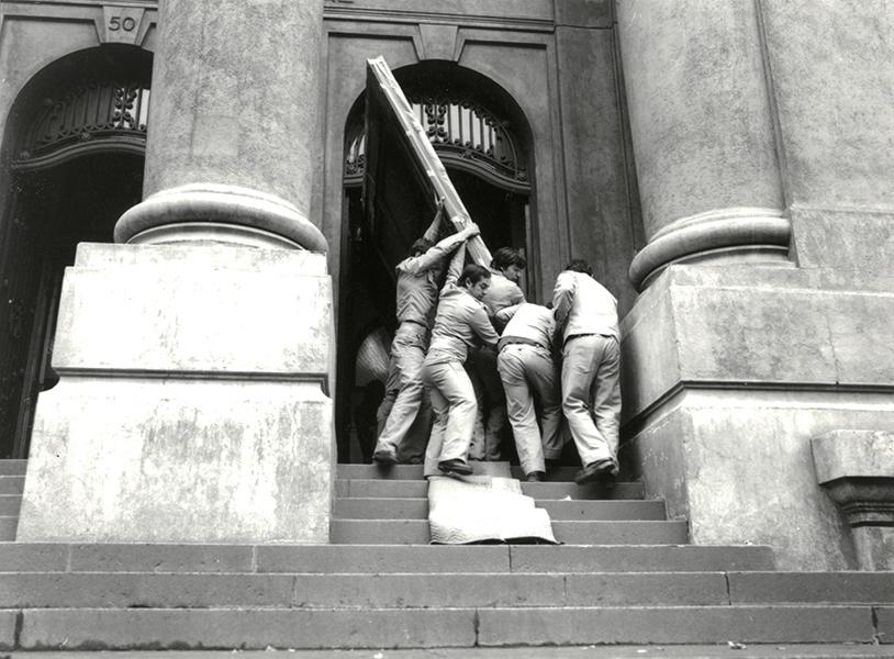 Traslado de colecciones de Miraflores a la Real Audiencia, 1982. Traslado de colecciones de Miraflores a la Real Audiencia, 1982.