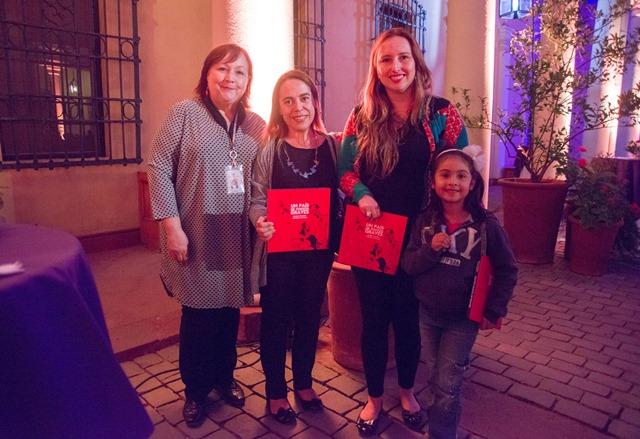 Isabel Alvarado, Daniela Balladares, Daniela de la Fuente y su hija Sofía