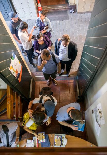 Fila para comprar publicaciones